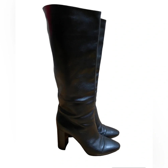 Gianvito Rossi half knee high lambskin leather boots  Sz 38 - Picture 5 of 16